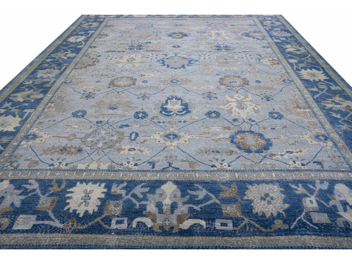 Modern Indian Wool Rug 12 X 15