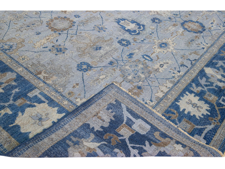 Modern Indian Wool Rug 12 X 15