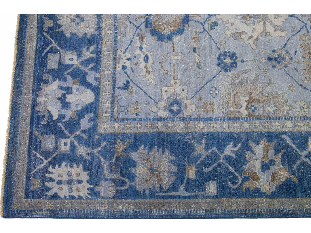 Modern Indian Wool Rug 12 X 15