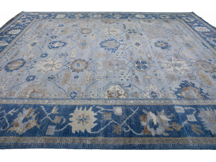 Modern Indian Wool Rug 12 X 15