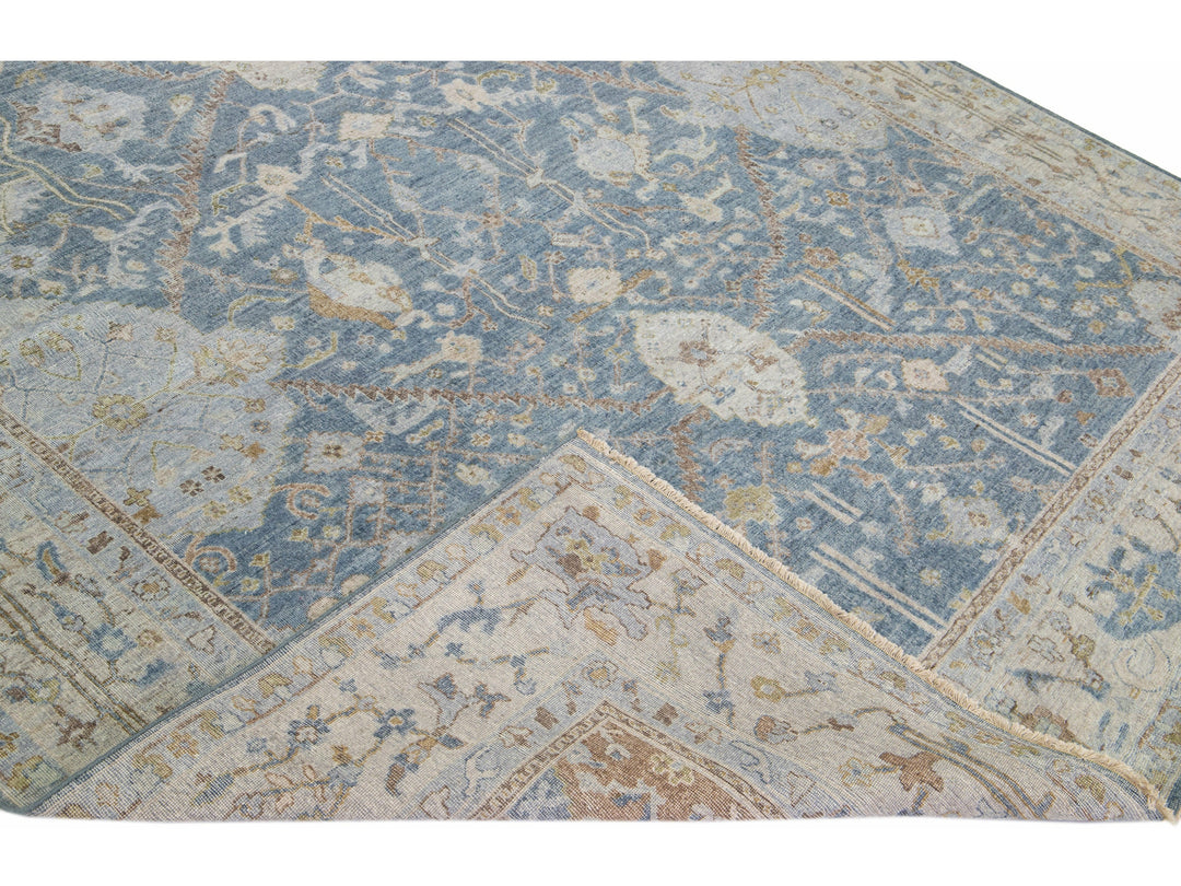 Modern Indian Wool Rug 9 X 12