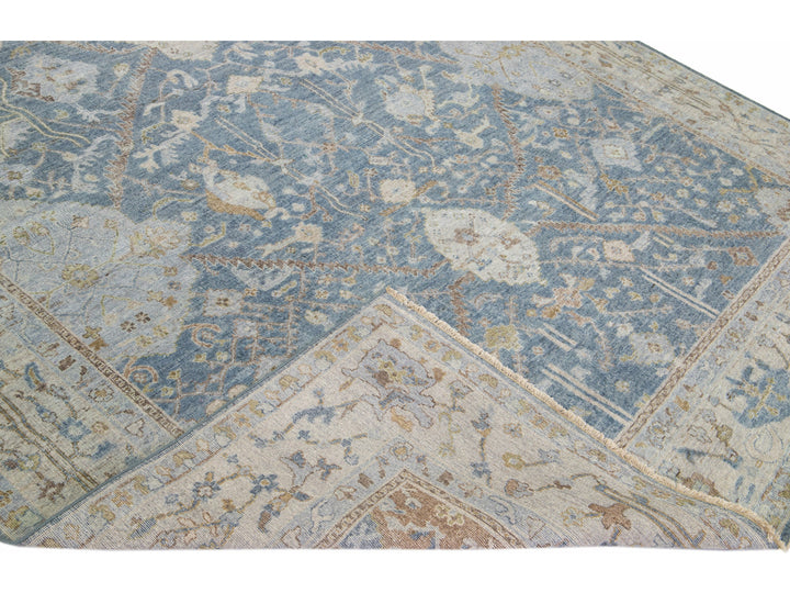 Modern Indian Wool Rug 9 X 12