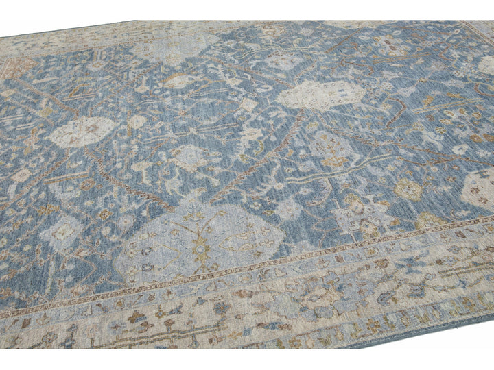 Modern Indian Wool Rug 9 X 12