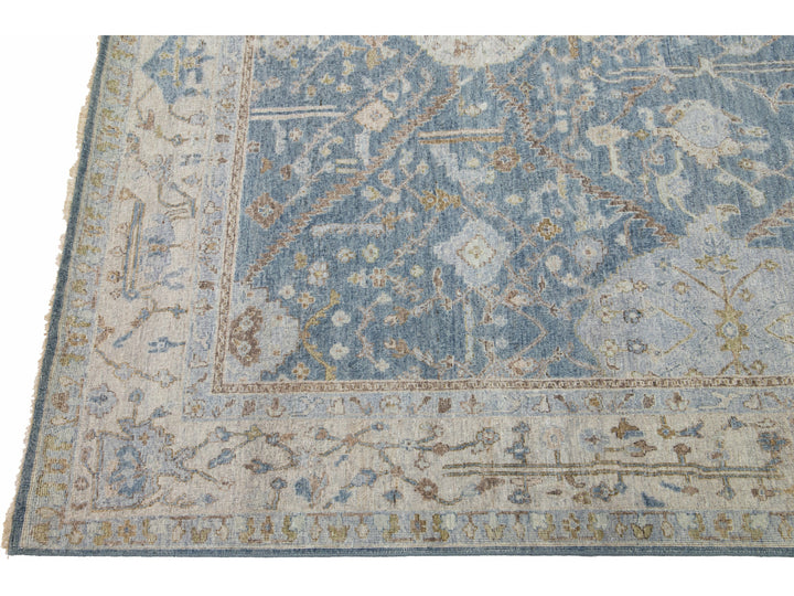 Modern Indian Wool Rug 9 X 12