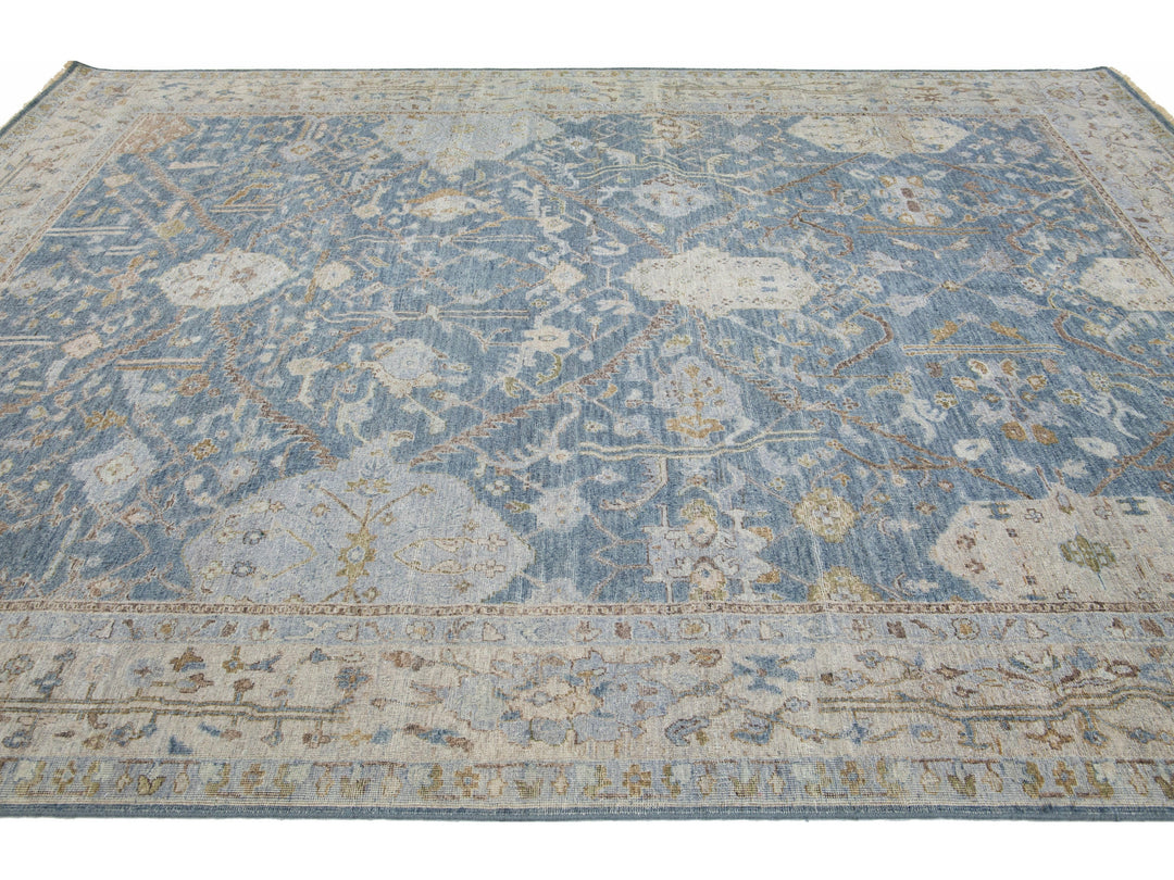 Modern Indian Wool Rug 9 X 12