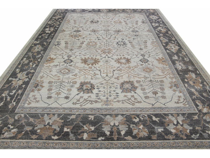 Modern Indian Wool Rug 10 X 14