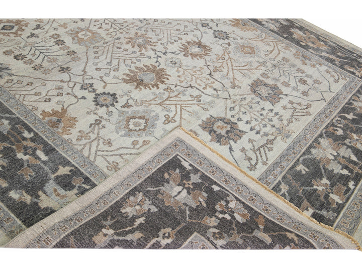 Modern Indian Wool Rug 10 X 14