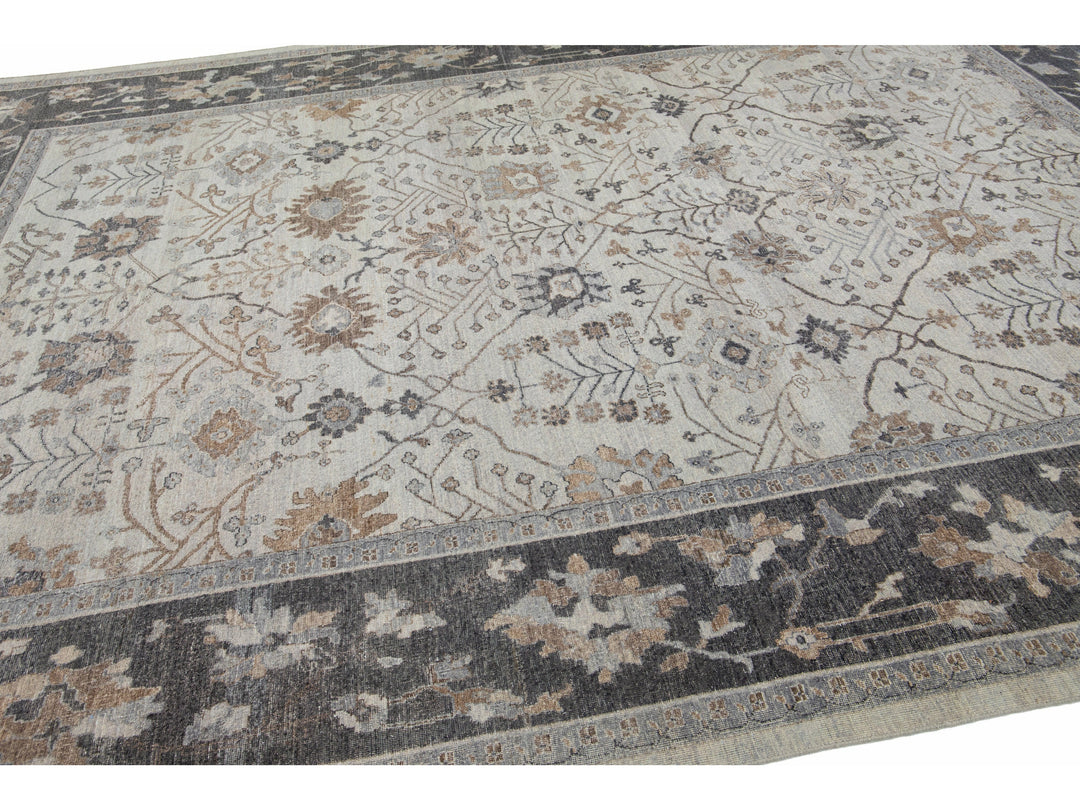 Modern Indian Wool Rug 10 X 14