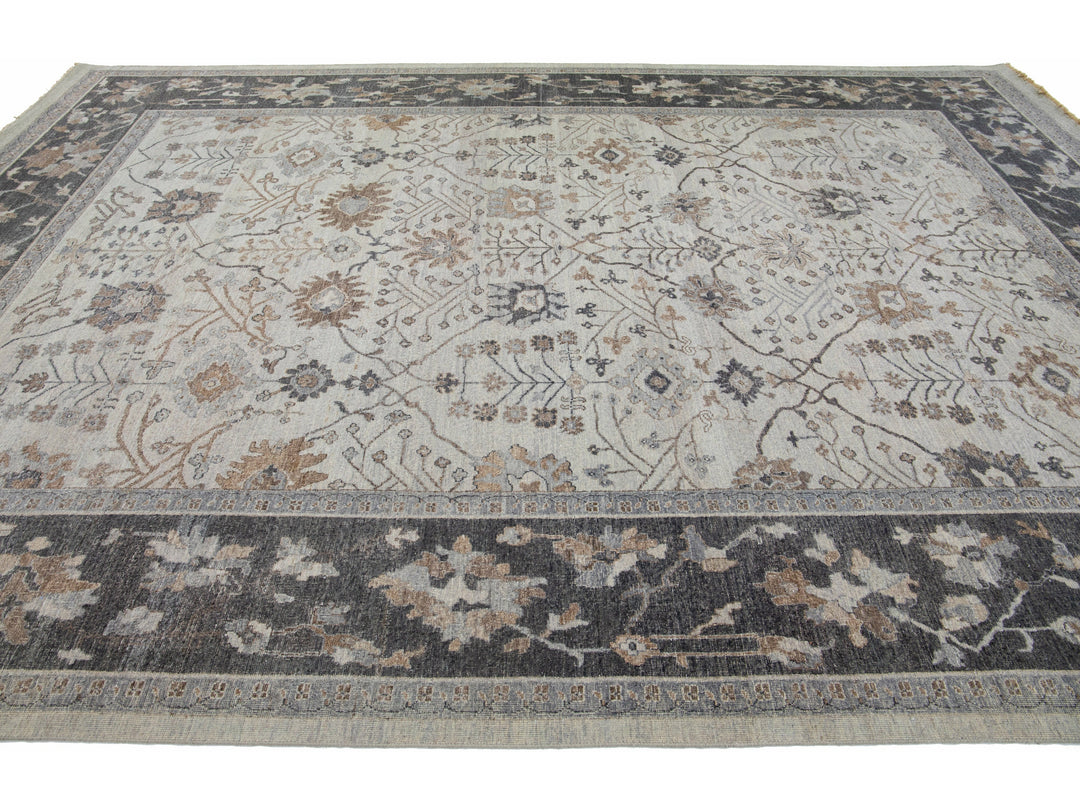 Modern Indian Wool Rug 10 X 14