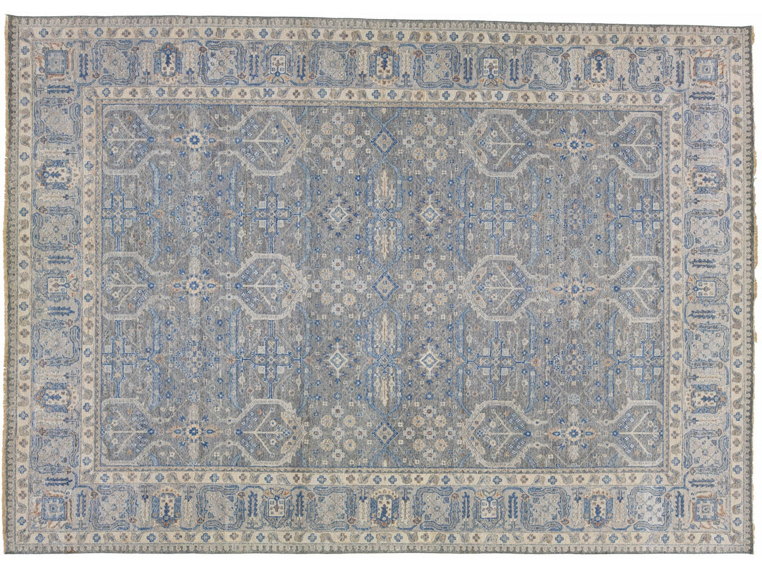 Modern Indian Wool Rug 10 X 14