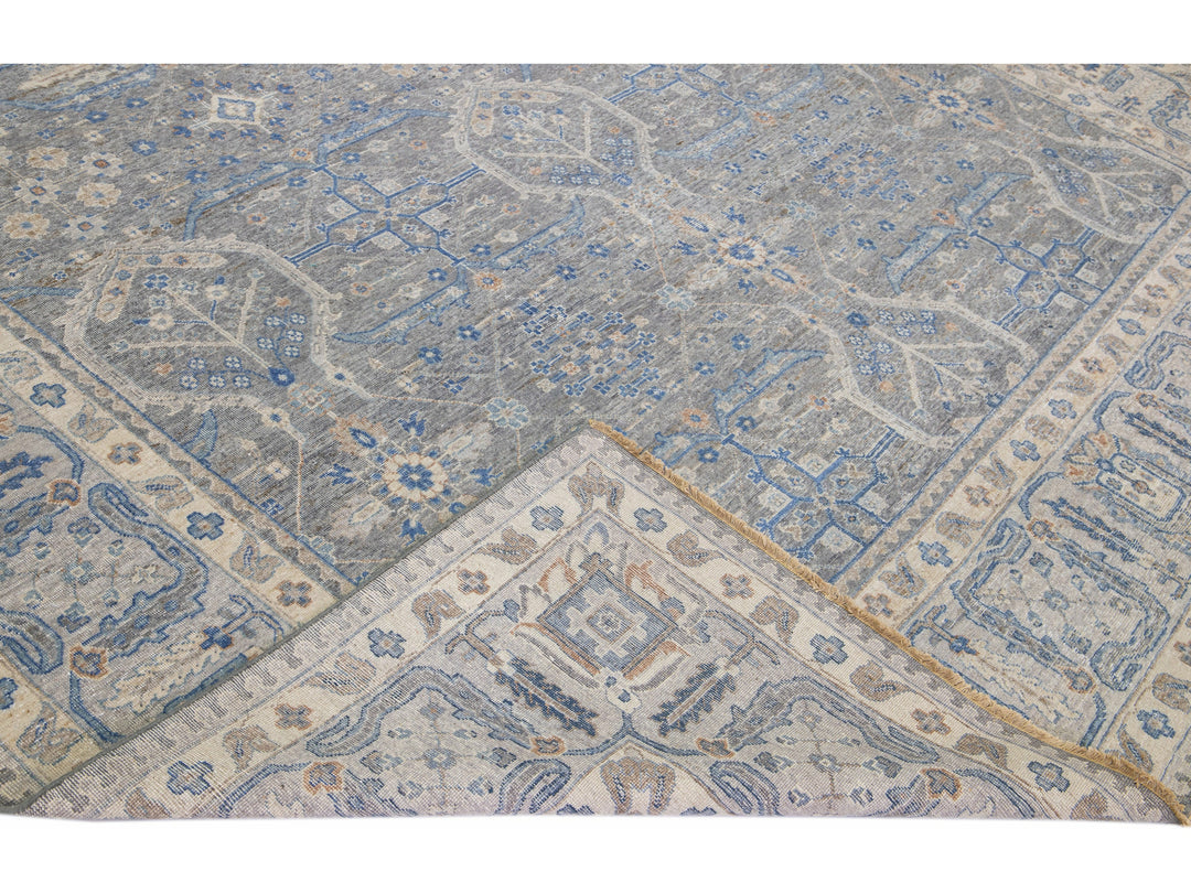 Modern Indian Wool Rug 10 X 14