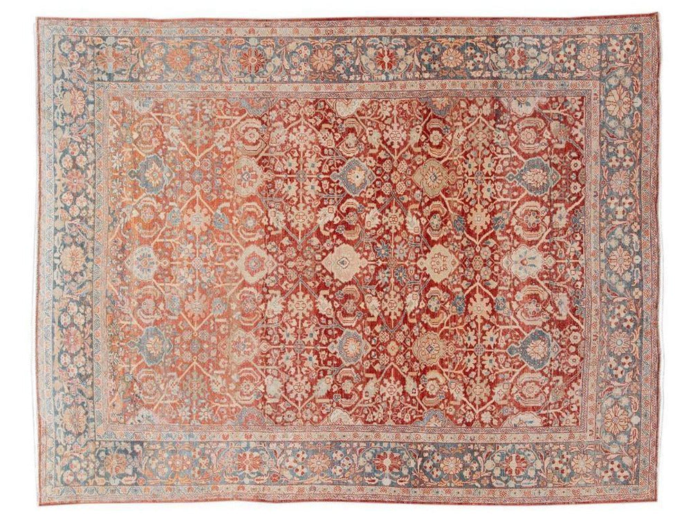 Vintage Mahal Wool Rug 9 x 12