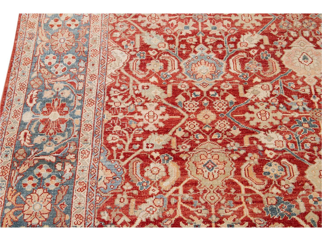 Vintage Mahal Wool Rug 9 x 12