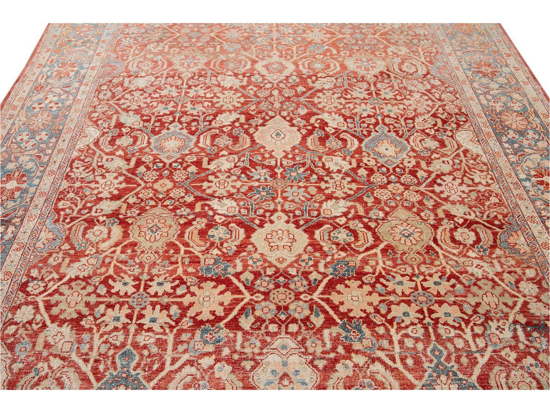 Vintage Mahal Wool Rug 9 x 12