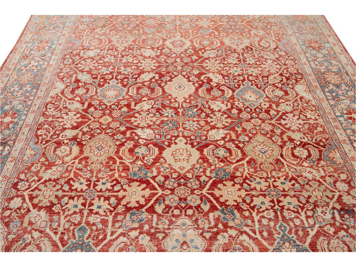 Vintage Mahal Wool Rug 9 x 12