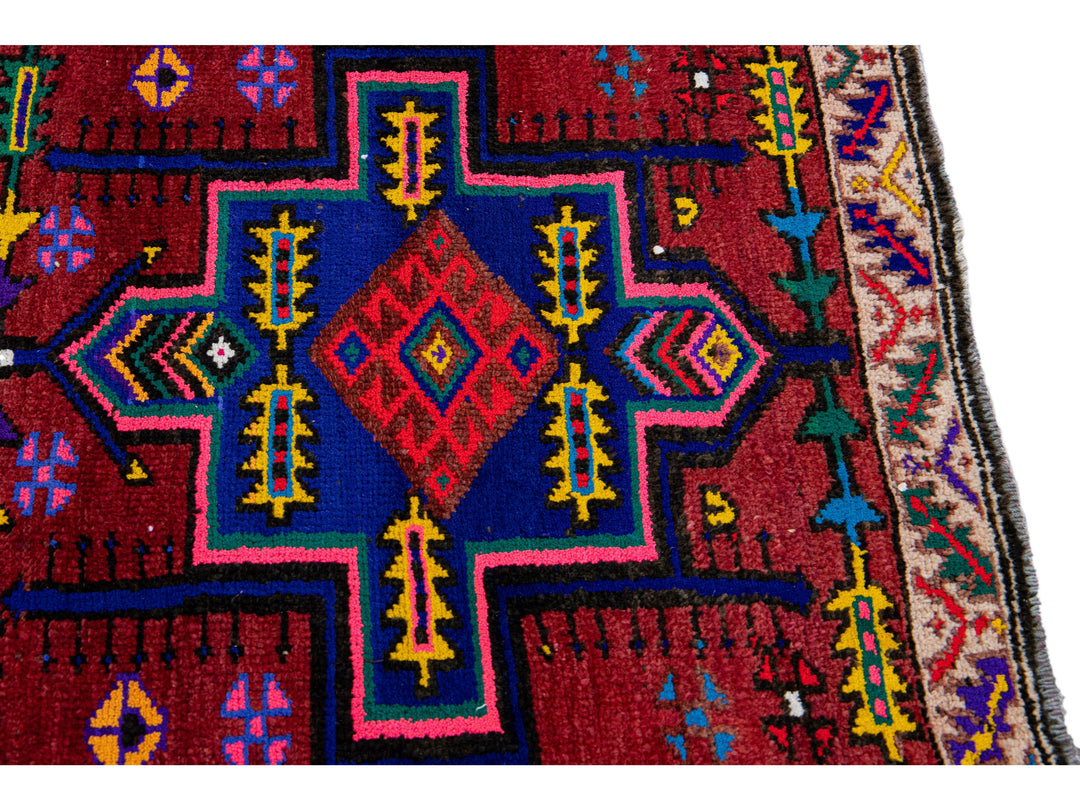 Vintage Turkish Tribal Wool Runner 3 X 12