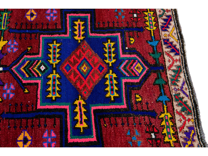 Vintage Turkish Tribal Wool Runner 3 X 12