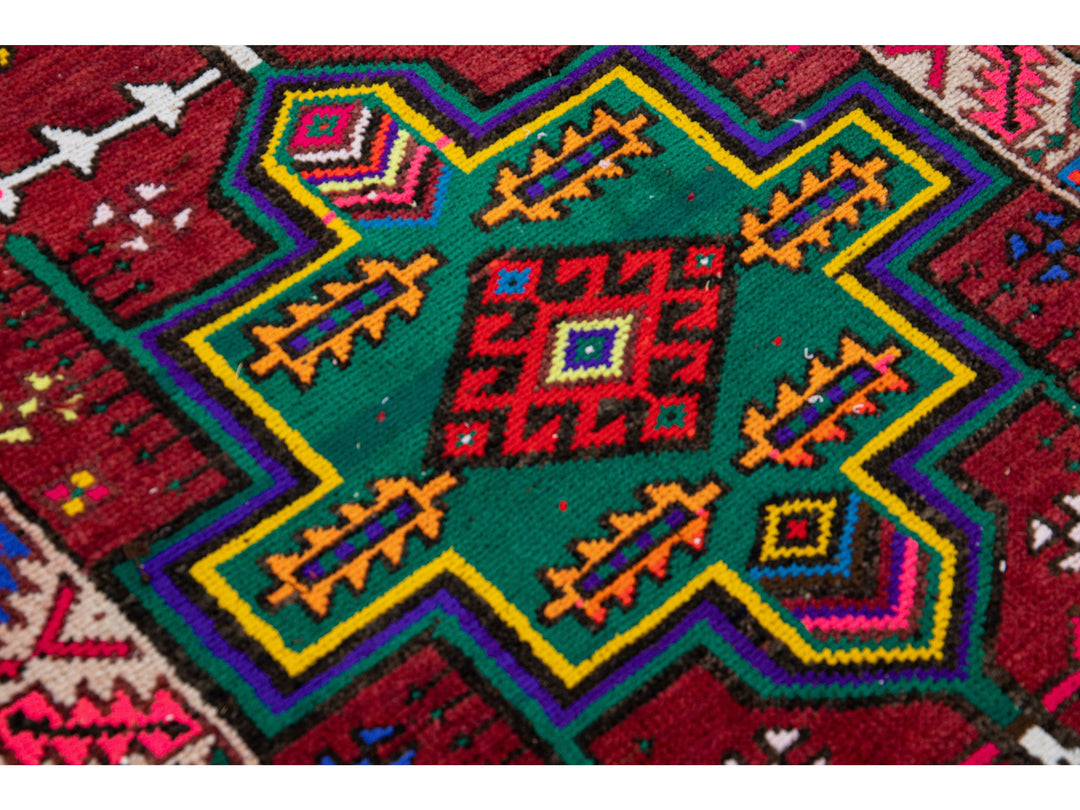 Vintage Turkish Tribal Wool Runner 3 X 12