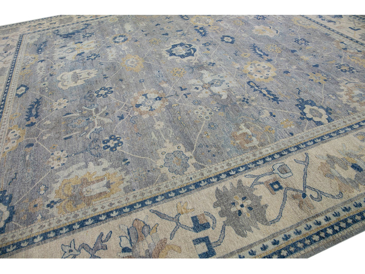 Modern Indian Wool Rug 15 X 16