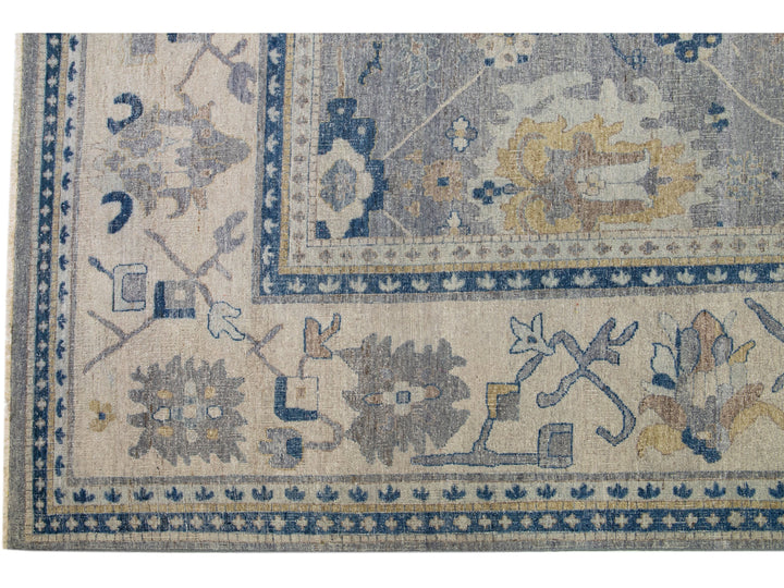 Modern Indian Wool Rug 15 X 16