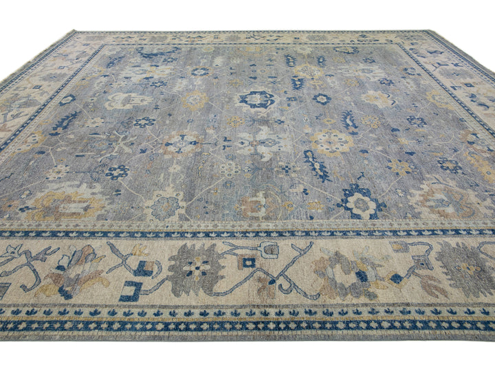 Modern Indian Wool Rug 15 X 16