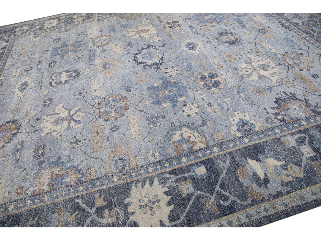 Modern Indian Wool Rug 12 X 15