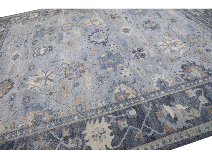 Modern Indian Wool Rug 12 X 15