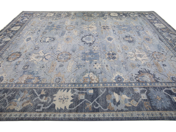 Modern Indian Wool Rug 12 X 15