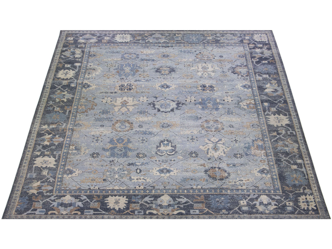 Modern Indian Wool Rug 12 X 15