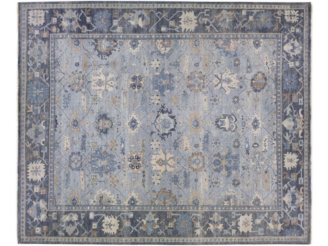 Modern Indian Wool Rug 12 X 15