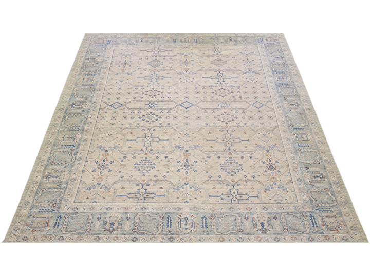 Modern Indian Wool Rug 10 X 14