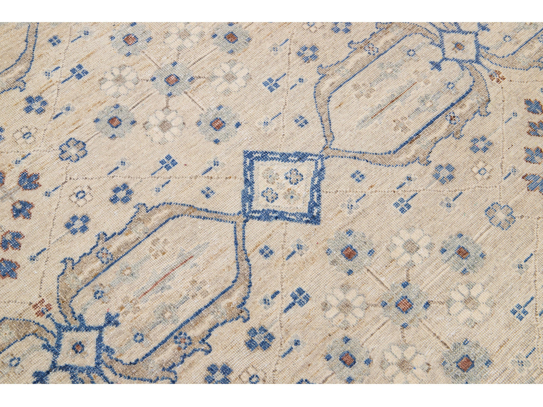 Modern Indian Wool Rug 10 X 14