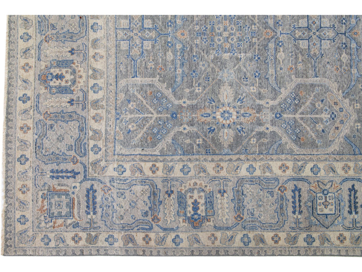 Modern Indian Wool Rug 10 X 14