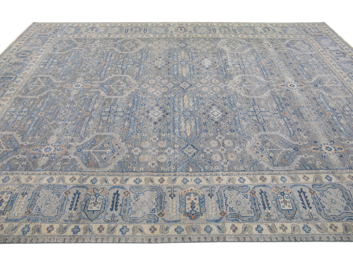 Modern Indian Wool Rug 10 X 14