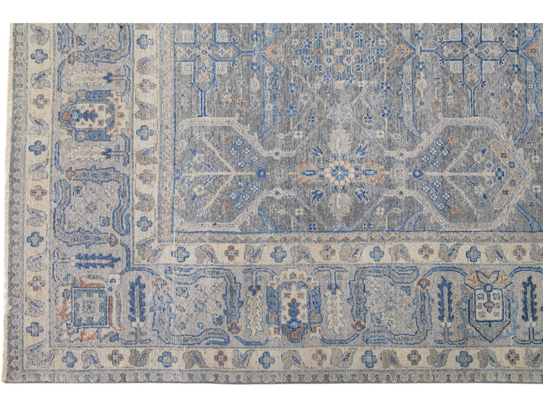 Modern Indian Wool Rug 10 X 14