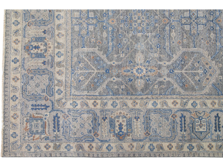 Modern Indian Wool Rug 10 X 14