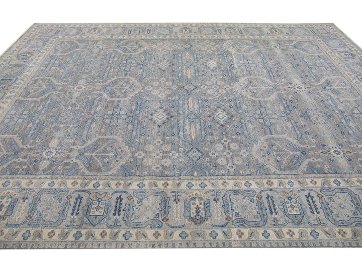 Modern Indian Wool Rug 10 X 14
