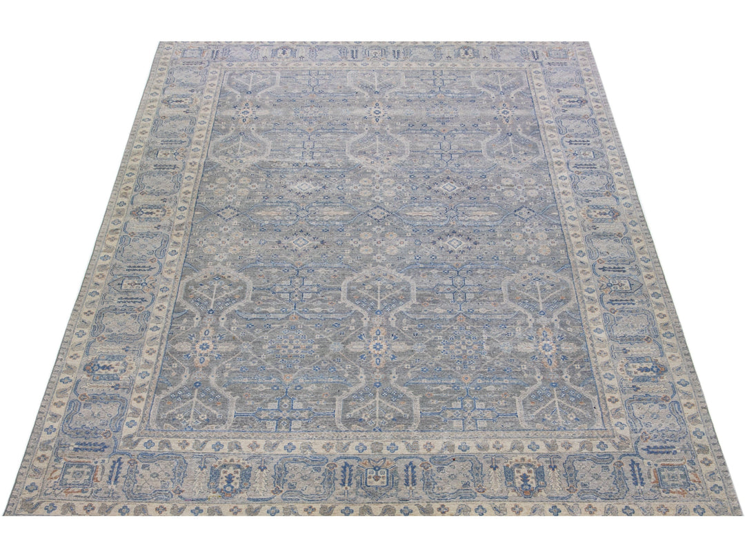 Modern Indian Wool Rug 10 X 14