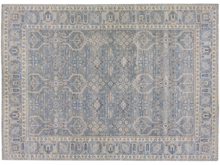 Modern Indian Wool Rug 10 X 14