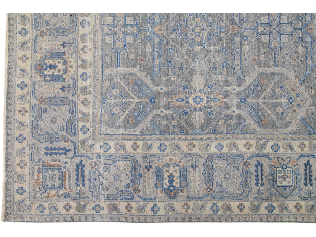 Modern Indian Wool Rug 10 X 14