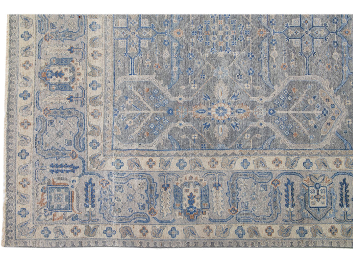 Modern Indian Wool Rug 10 X 14