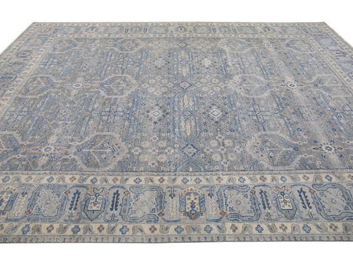 Modern Indian Wool Rug 10 X 14