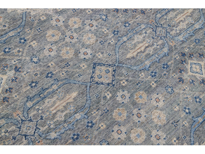 Modern Indian Wool Rug 10 X 14
