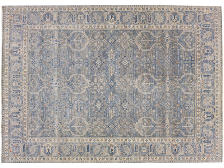 Modern Indian Wool Rug 10 X 14