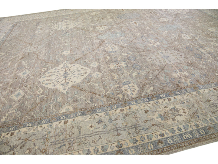 Modern Indian Wool Rug 15 X 19