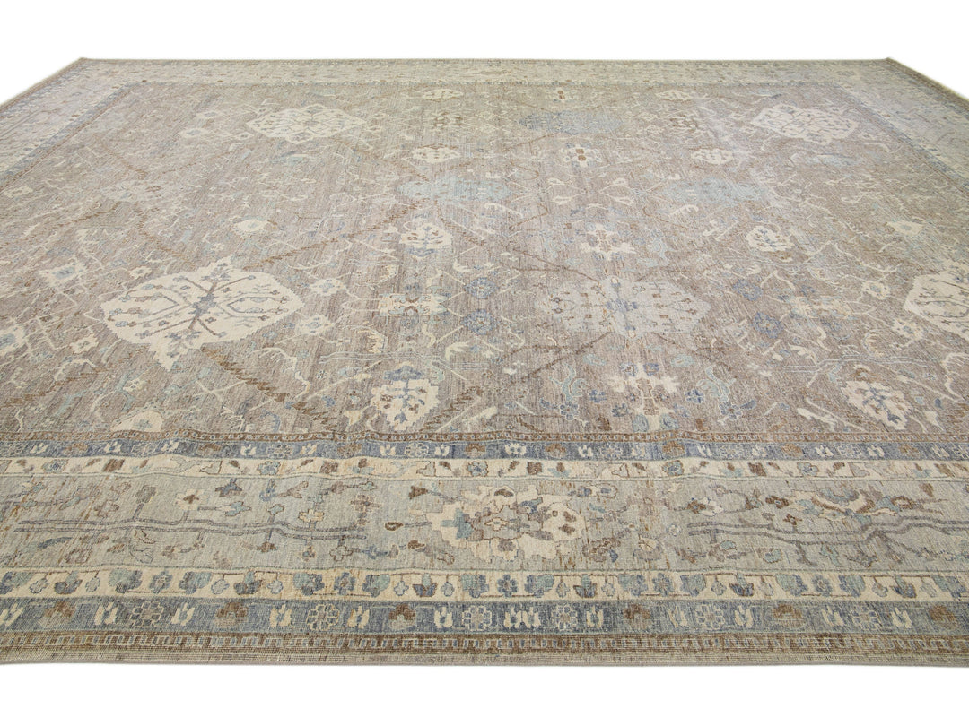 Modern Indian Wool Rug 15 X 19