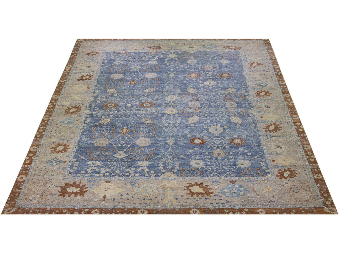 Modern Indian Wool Rug 15 X 19