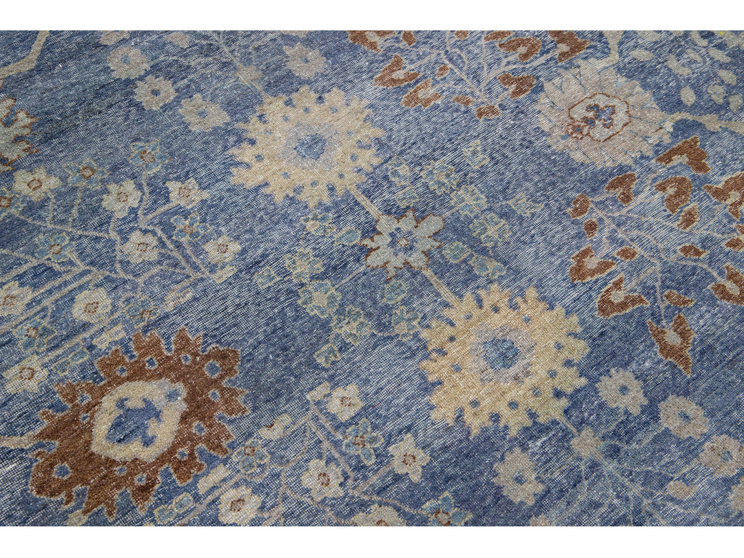 Modern Indian Wool Rug 15 X 19