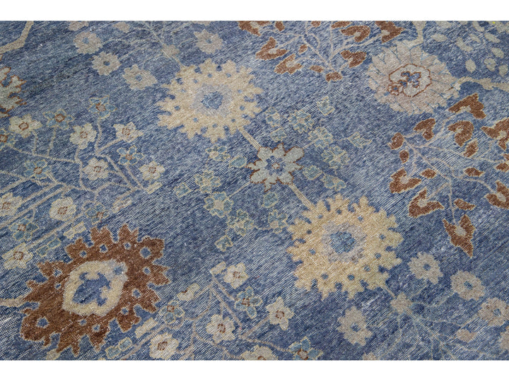 Modern Indian Wool Rug 15 X 19
