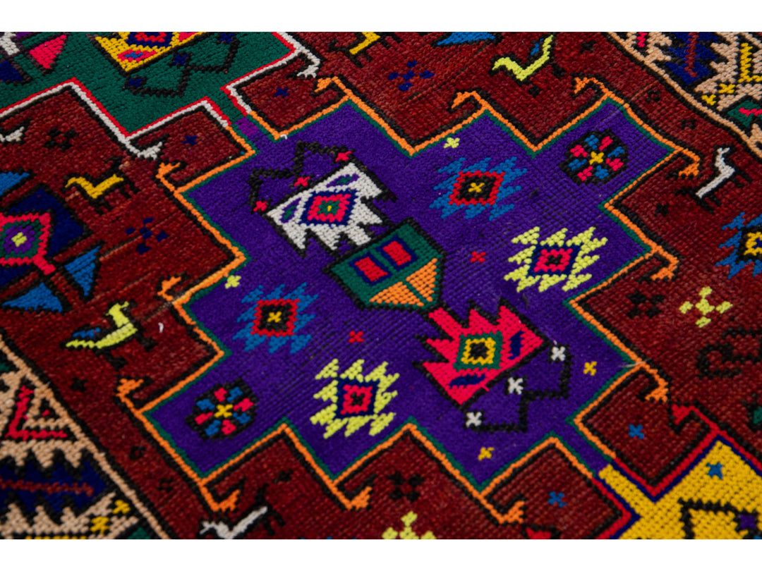 Vintage Turkish Tribal Wool Runner 3 X 13